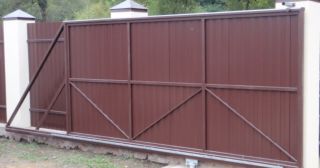 Купить откатные ворота из профнастила Ступино, цена от 1793 руб.