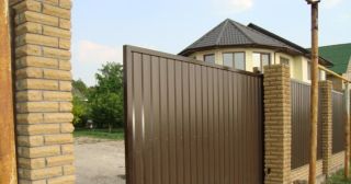 Купить откатные ворота из профнастила Ступино, цена от 1793 руб.